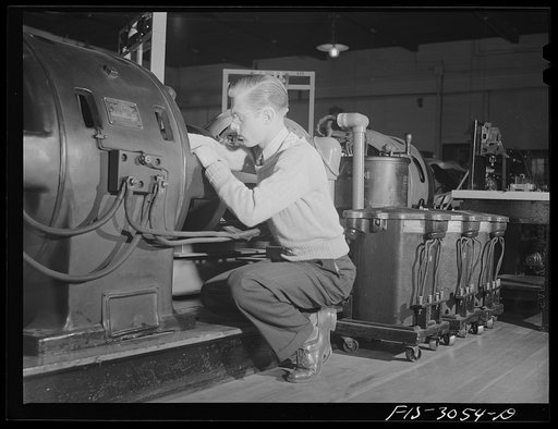 Jim Tillma in the electrical engineering laboratory. University of Nebraska, Lincoln