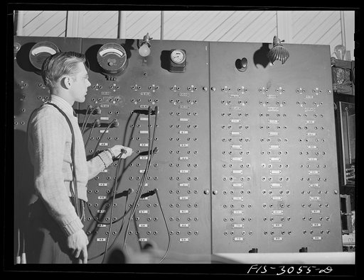 Jim Tillma in the electrical engineering laboratory. University of Nebraska, Lincoln