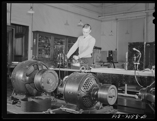 Jim Tillma in the electrical engineering laboratory. University of Nebraska, Lincoln