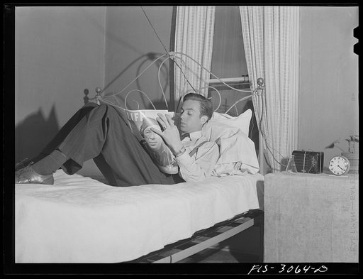 Jesse Younger in his rooming house. University of Nebraska, Lincoln