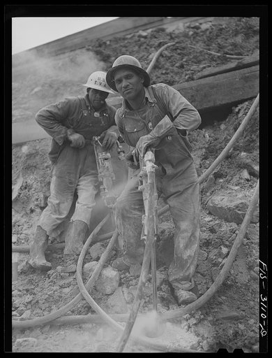 Douglas Dam, Tennessee. Tennessee Valley Authority (TVA). Jackhammer operator