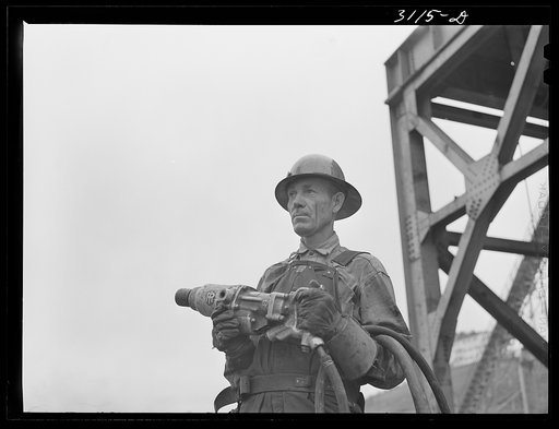 Douglas Dam, Tennessee. Tennessee Valley Authority (TVA). Riveter