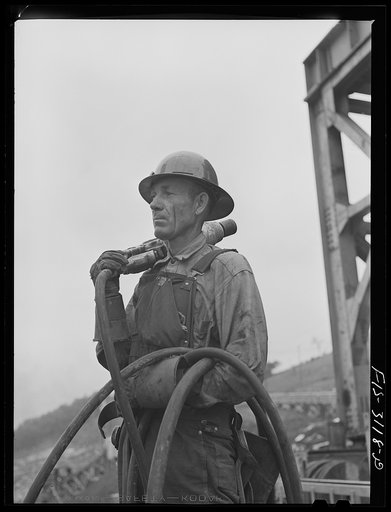 Douglas Dam, Tennessee. Tennessee Valley Authority (TVA). Riveter