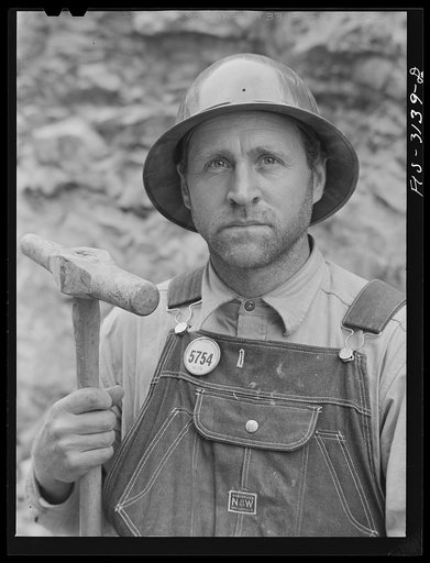 Douglas Dam, Tennessee. Tennessee Valley Authority (TVA). Worker