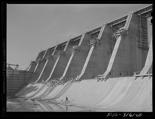 Fort Loudon [i.e., Loudoun] Dam, Tennessee. Tennessee Valley Authority (TVA). Construction
