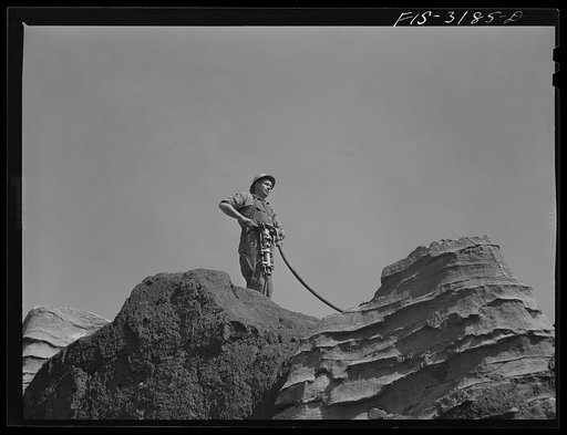 Fort Loudoun Dam, Tennessee. Tennessee Valley Authority (TVA). Jackhammer operator