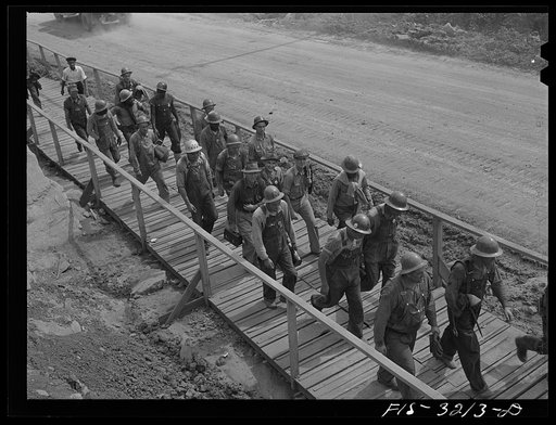 Untitled photo, possibly related to: Douglas Dam, Tennessee. Tennessee Valley Authority (TVA). Change of shift