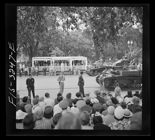 Untitled photo, possibly related to: Washington, D.C. President Roosevelt reviewing the Memorial Day parade
