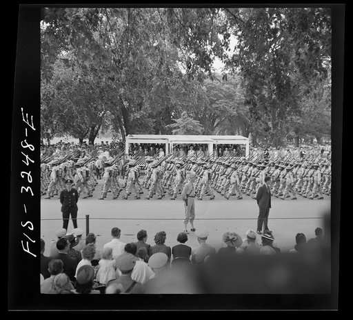 Untitled photo, possibly related to: Washington, D.C. President Roosevelt reviewing the Memorial Day parade