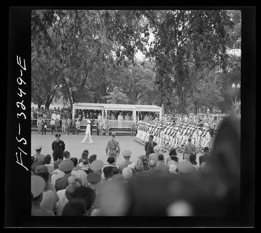 Untitled photo, possibly related to: Washington, D.C. President Roosevelt reviewing the Memorial Day parade