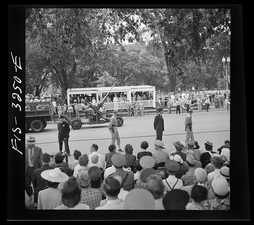 Untitled photo, possibly related to: Washington, D.C. President Roosevelt reviewing the Memorial Day parade