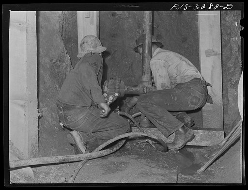 Kern County, California. Tungsten Chief Mine. Drilling for tungsten ore