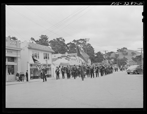 Part of the parade of the Holy Ghost Festival of the Portuguese-Americans at Novato, California