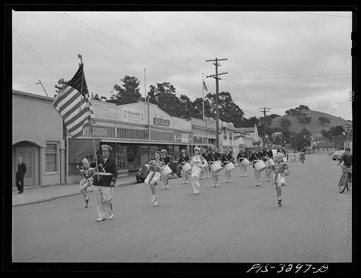 Part of parade of the Festival of the Holy Ghost of the Portuguese-Americans at Novato, California