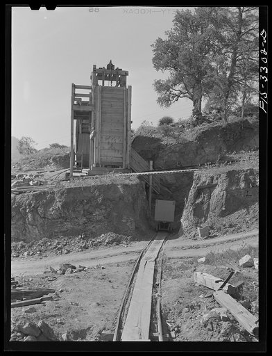 Kern County, California. Tungsten Chief Mine. One of the shafts