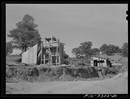 Kern County, California. Tungsten Chief Mine. One of the shafts