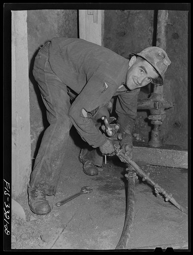 Kern County, California. Tungsten Chief Mine. Tungsten miner