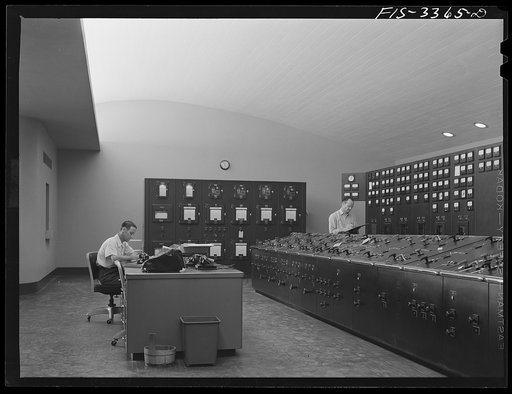 Watts Bar Dam, Tennessee. Tennessee Valley Authority (TVA). Control room