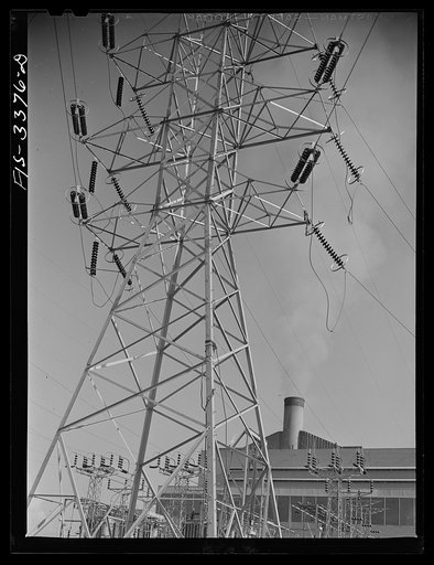 Watts Bar Dam, Tennessee. Tennessee Valley Authority (TVA). Steam generating plant