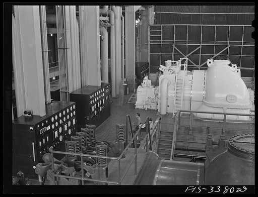 Untitled photo, possibly related to: Watts Bar Dam, Tennessee. Tennessee Valley Authority (TVA). Steam generating plant