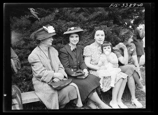 Portuguese-Americans visiting at the Festival of the Holy Ghost at Petaluma, California