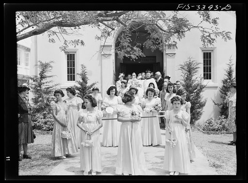 Untitled photo, possibly related to: The Queen of the Portuguese-American Festival of the Holy Ghost leaving the church, Novato, California