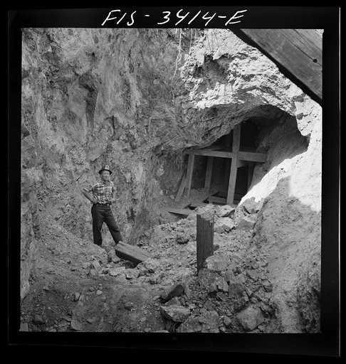 Kern County, California. Tungsten Chief Mine. One of the several diggings