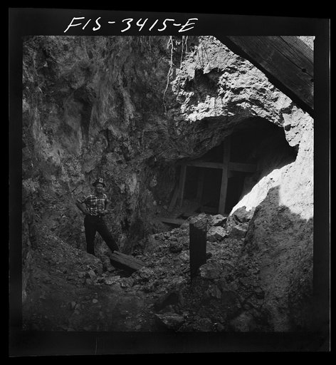 Untitled photo, possibly related to: Kern County, California. Tungsten Chief Mine. One of the several diggings