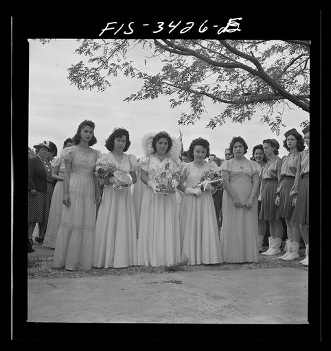 Queen and her maids at the Festival of the Holy Ghost, a Portuguese-American celebration. Novato, California