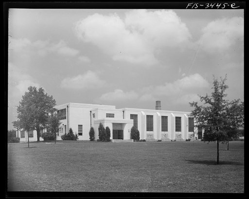 Greenbelt, Maryland. Federal housing project. Elementary school which is used as the community center at night