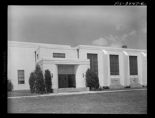 Greenbelt, Maryland. Federal housing project. Elementary school which is used as the community center at night