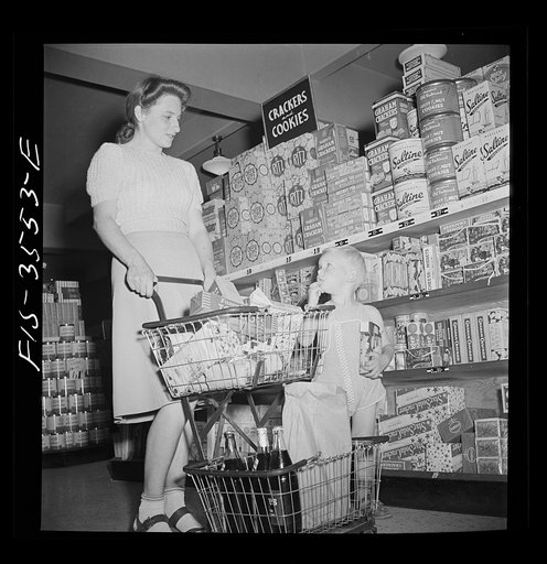 Greenbelt, Maryland. Federal housing project. Shopping in the cooperative grocery store