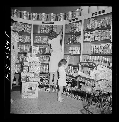Greenbelt, Maryland. Federal housing project. Shopping in the cooperative grocery store