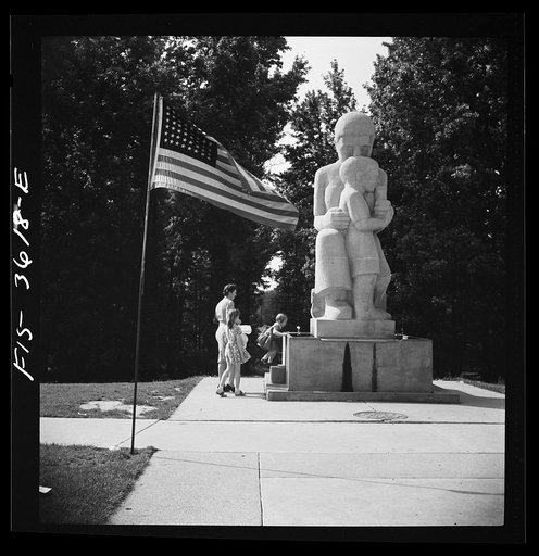 Greenbelt, Maryland. Water fountain on Memorial Day
