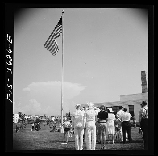 Greenbelt, Maryland. Tribute to the flag on Memorial Day