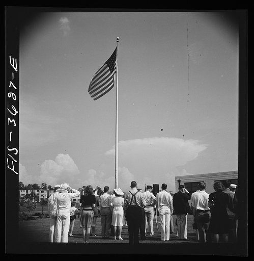 Untitled photo, possibly related to: Greenbelt, Maryland. Tribute to the flag on Memorial Day