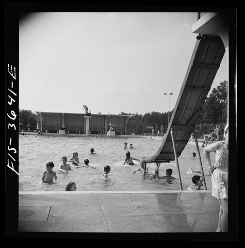 Untitled photo, possibly related to: Greenbelt, Maryland. Swimming pool