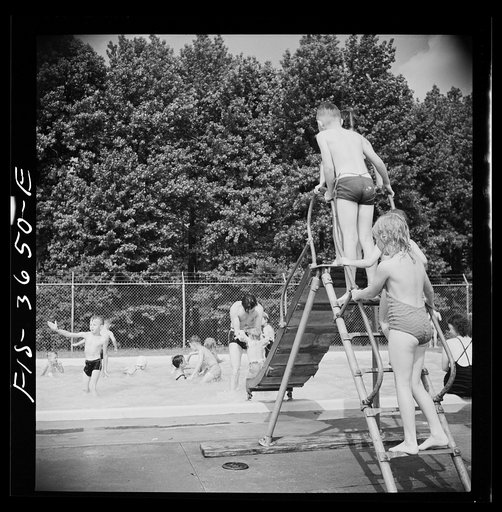 Untitled photo, possibly related to: Greenbelt, Maryland. Swimming pool