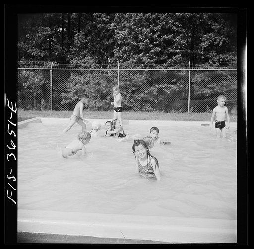 Untitled photo, possibly related to: Greenbelt, Maryland. Swimming pool
