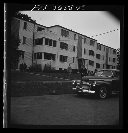 Untitled photo, possibly related to: Greenbelt, Maryland. Greenbelt men commute to Washington, alternately sharing each other's cars