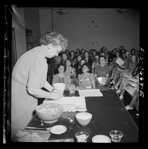 Greenbelt, Maryland. The local utility company giving a cooking demonstration for Greenbelt women