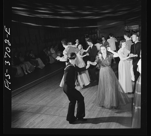 Greenbelt, Maryland. Sailor jitterbugging at the senior prom