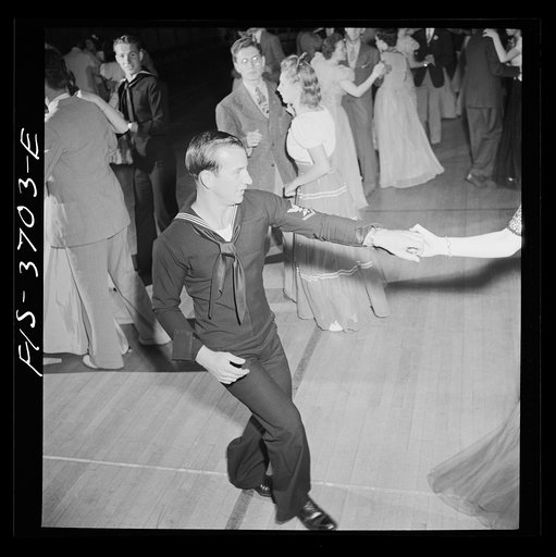 Greenbelt, Maryland. Sailor jitterbugging at the senior prom