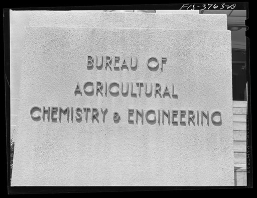 Legend on regional agricultural research laboratory. Albany, California