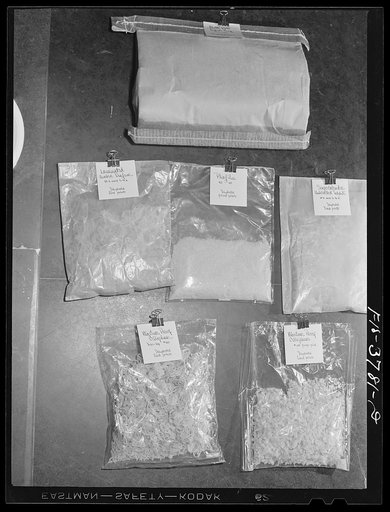 A few of sample packages of dehydrated vegetables on which tests are being conducted. Regional agricultural research laboratory, Albany, California
