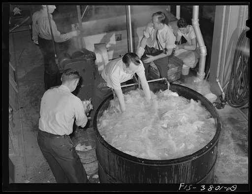Washing cabbage which will by dehydrated. Regional agricultural research laboratory, Albany, California