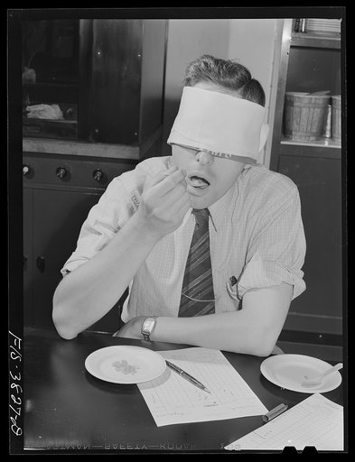Albany, California. Testing various dehydrated products for their palatability