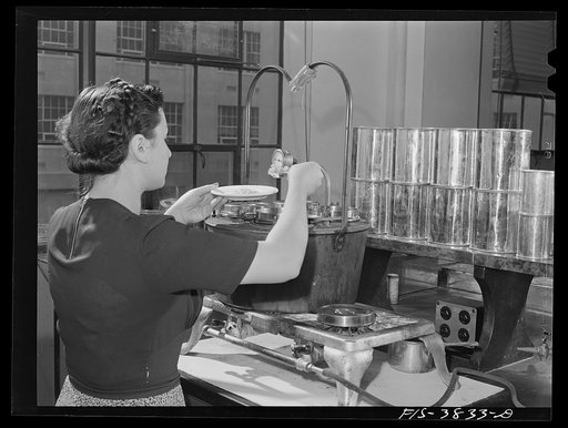 Dehydrated vegetables are cooked in a controlled method at the regional agricultural research laboratory, Albany, California