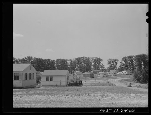Untitled photo, possibly related to: Sheffield, Alabama (Tennessee Valley Authority (TVA)). Homes built by the TVA for war workers. These houses are prefabricated and demountable
