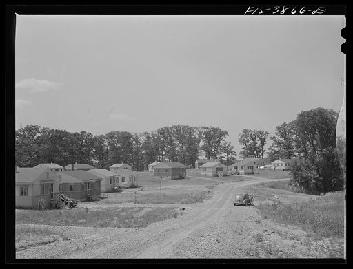Untitled photo, possibly related to: Sheffield, Alabama (Tennessee Valley Authority (TVA)). Homes built by the TVA for war workers. These houses are prefabricated and demountable
